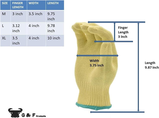 1678M Yellow Medium Cut Resistant Kevlar Knit Work Gloves