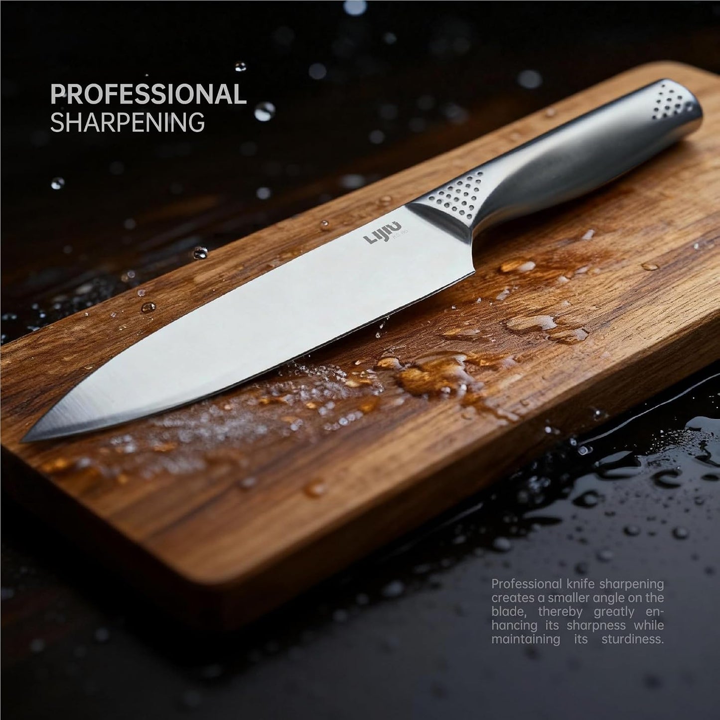 Kitchen Knife Set 7 Pcs & Horizontally Knives Case, Crafted from High Carbon 5Cr15Mov Stainless Steel and Food-Grade Polypropylene. (7)