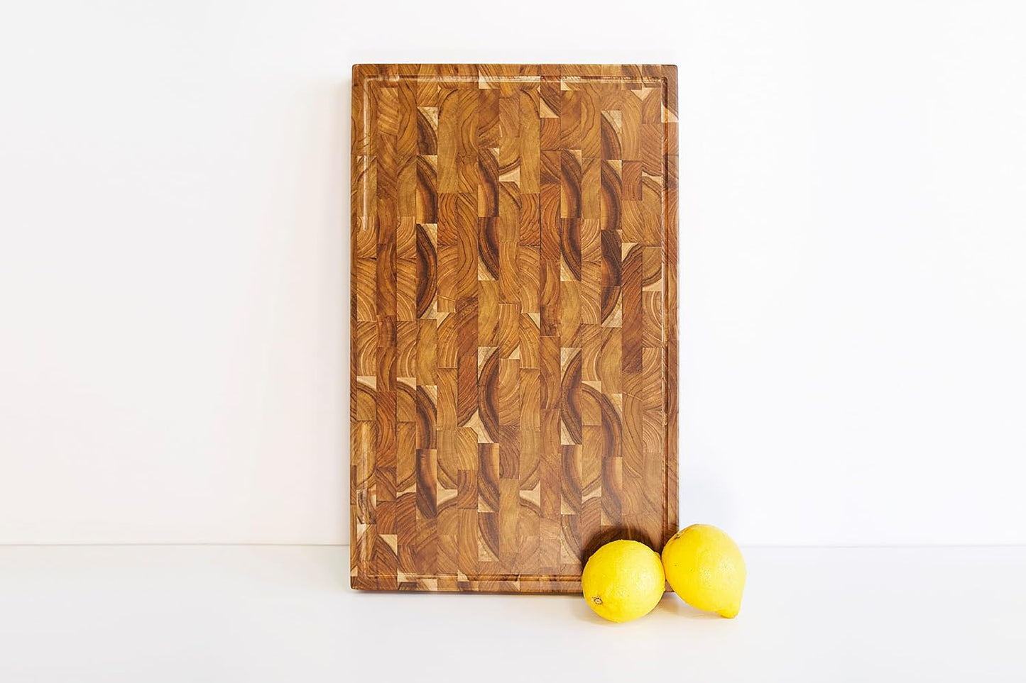 Bamboo Cutting Board, End Grain Butcher Block for Kitchen, Extra Thick 1.7" | 20 x 12.2 Inch (Extra Thick 1.7") Professional, Heavy Duty Hardwood Non Toxic Wooden Chopping Board (Oil & Plate Included)