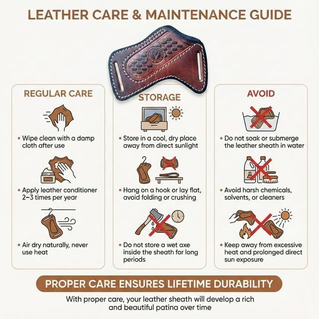Leather Knife Sheath for Belt - Folding Pocket Knife Holder for Buck 110, Side Draw Holster, EDC Compact Cowboy Knife Carrier, Handmade Italian Cowhide SM156