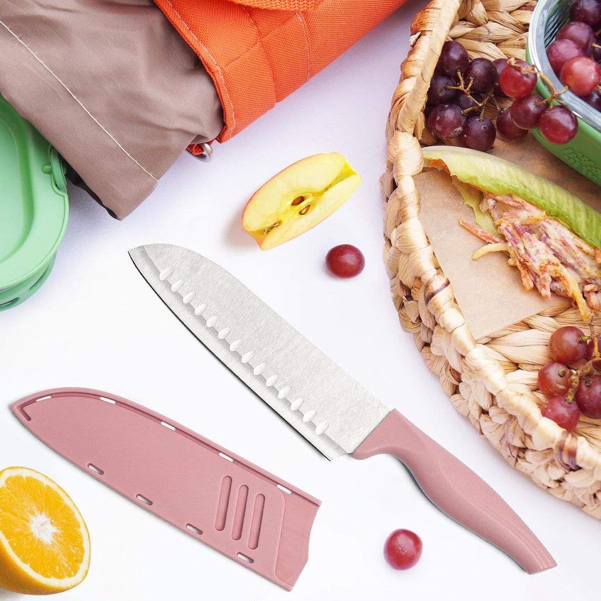 7 Inch Chef's Knive Sets Paring knives Japanese Chefs Knife Fruit and Vegetable Knife Stainless Steel Kitchen Utility Knives with Blade Guards(1 Pcs)