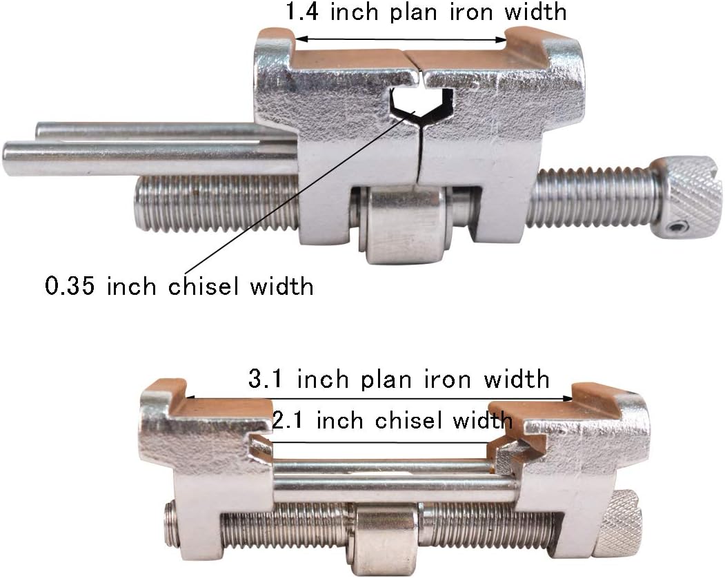 Baitaihem Stainless Steel Honing Guide, Fits Planer Width 1.4" To 3.1", Chisel Blades Width 0.35" To 2.1"