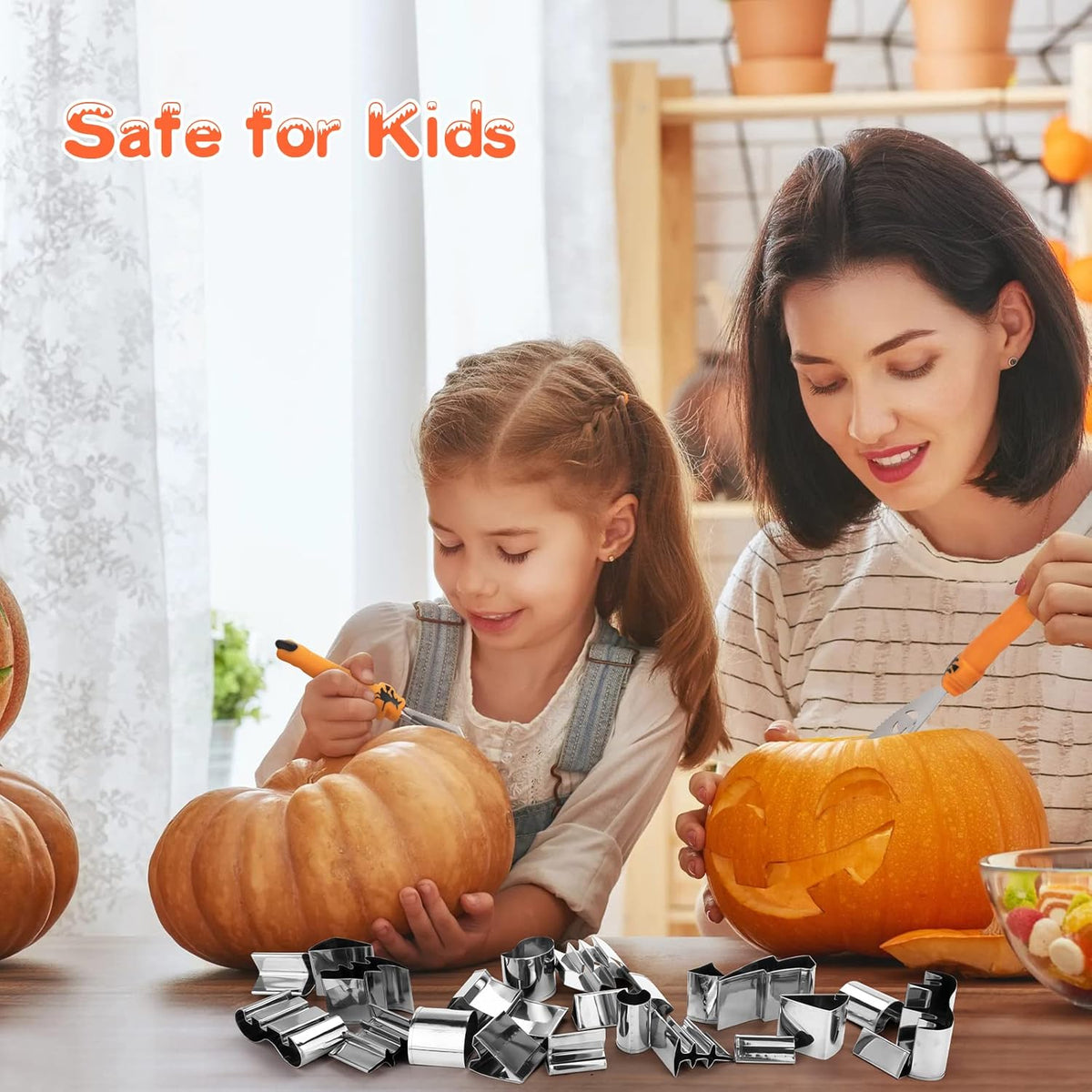 Pumpkin Carving Kit Tools Halloween, 13PCS Professional Heavy Duty Carving Set, Stainless Steel Double-side Sculpting Tool Carving Kit for Halloween Decoration Jack-O-Lanterns