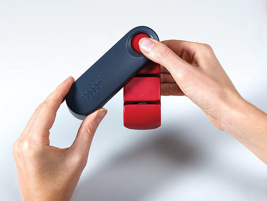 Compact 2-Stage Knife Sharpener and Honer Rota, Red