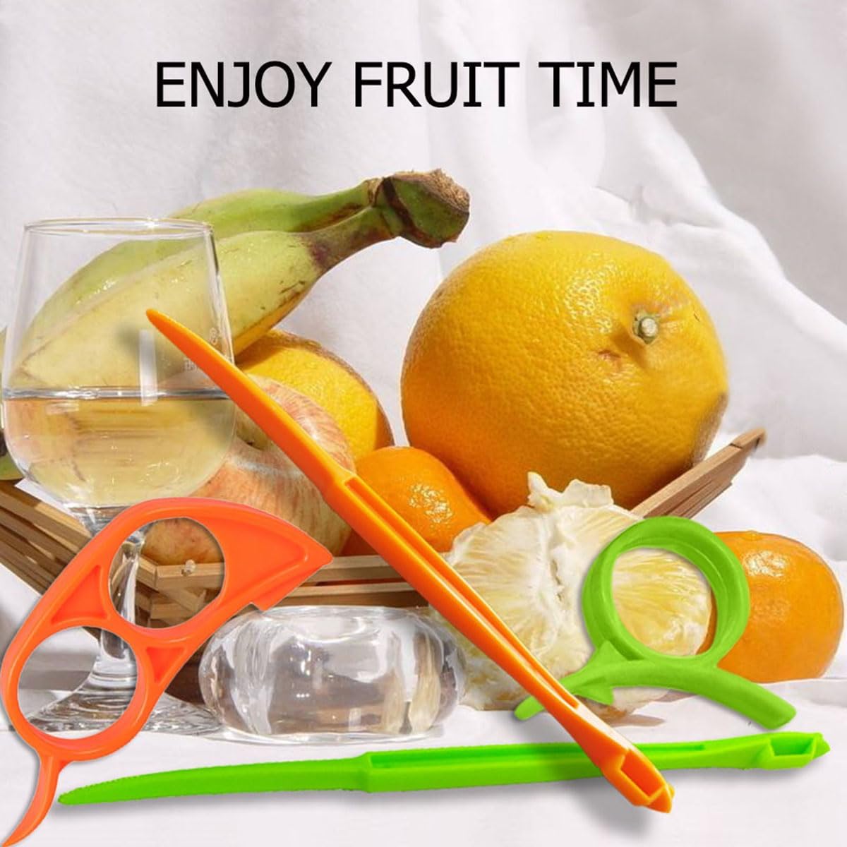 Orange Peeler Tools Citrus Peel Cutter Easy Fruit Vegetable Slicer Cutter Lemon Peeler Opener Remover Fruit Tool Kitchen Utensils Gadgets Food Peeler Slicers (Orange)