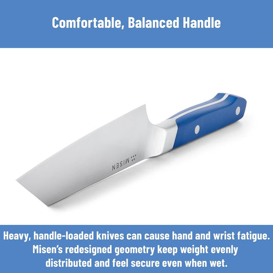 6-Inch Bunka Knife – AICHI ACUTO440 High-Carbon Stainless Steel, Rust-Proof Kitchen Utility with Triangular Tip, Ergonomic Handle - Versatile for Veggies, Meat and More - Blue