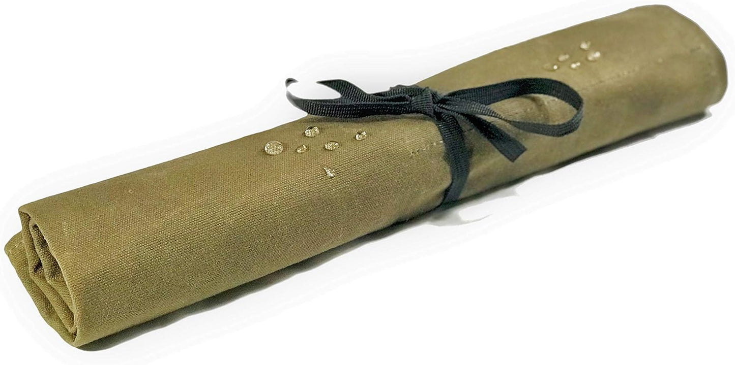 Professional Chef's Knife Roll, Waxed Canvas Knife Organiser, Culinary Bag Wrap, Travel Tool Roll Pouch Storage