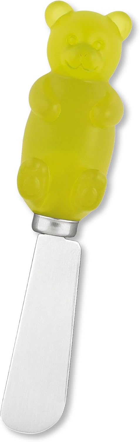 Sugar Cookie Themed Cheese Spreaders, Hand-Painted Resin Handles with Stainless Steel Blades for Spreading Cream Cheese, Butter, and Jam, Assorted Designs, Set of 4