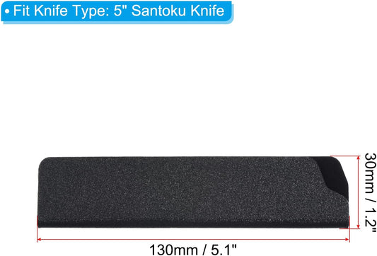 ABS Knife Cover Sleeves for 5" Santoku Knife, Knives Edge Guard Blade Protector Universal Knife Sheath for Home Kitchen, Black