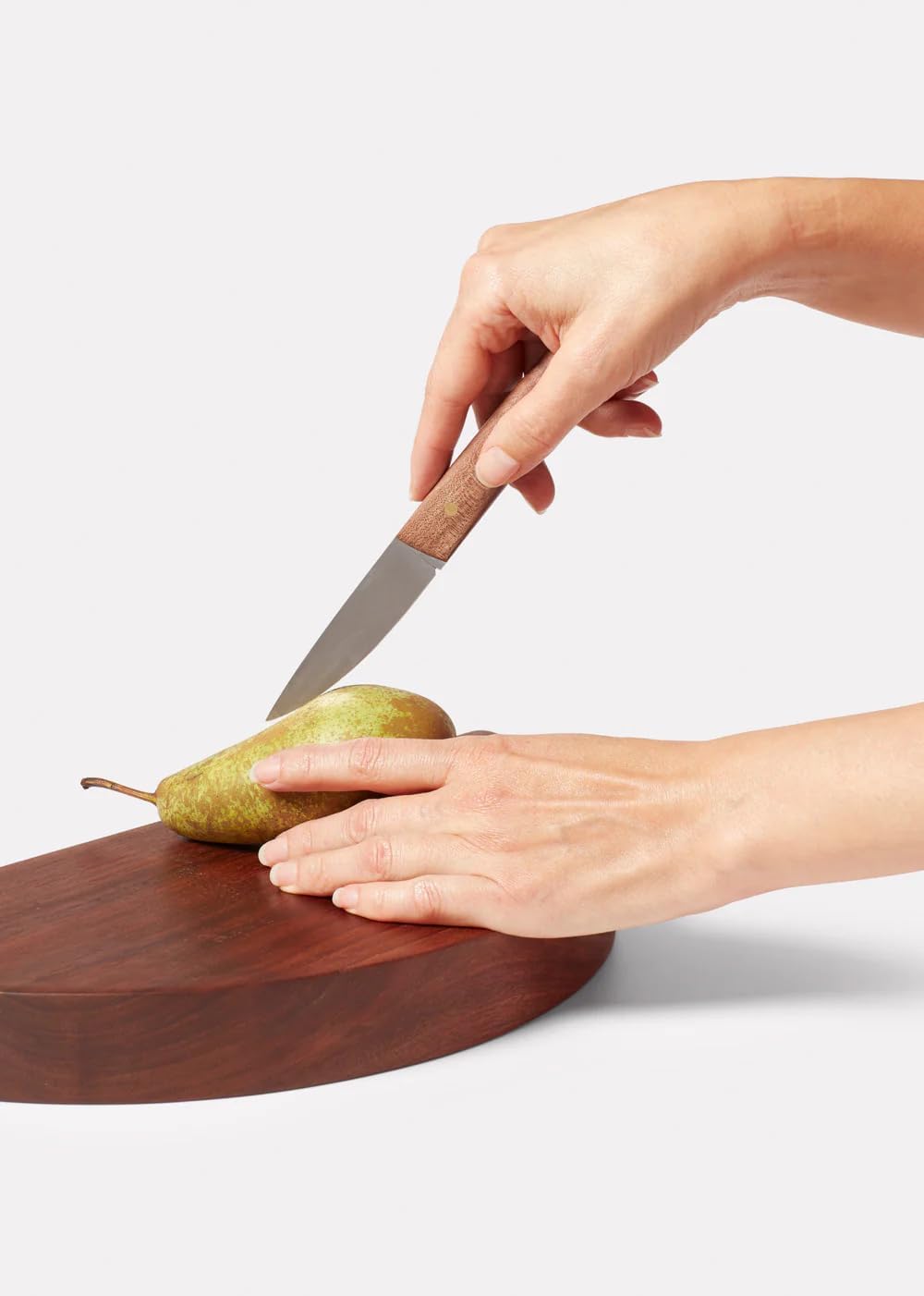 Granny Paring Knife - 3-Inch Stainless Steel Blade for Peeling, Slicing, or Trimming Fruits and Vegetables - Rust-Resistant Kitchen Knife with Wooden Handle