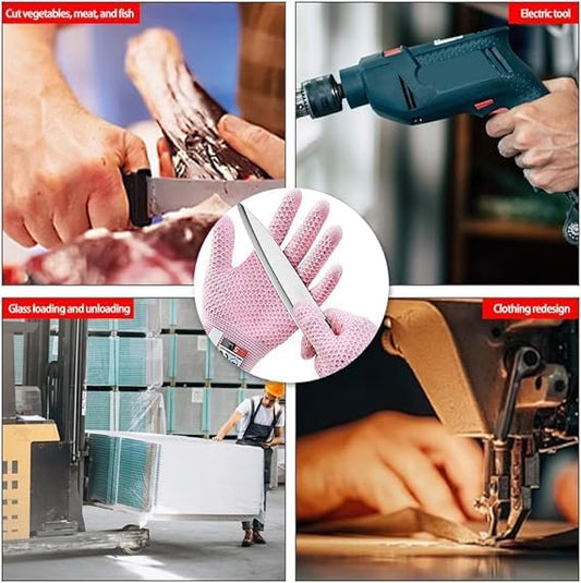 Cut Resistant Gloves Level 5 Protection, Food Grade Kitchen Cutting Gloves for Chef, Mandolin, Butcher Meat, Oyster Shucking, Safe Hand Protection for Cooking and Work