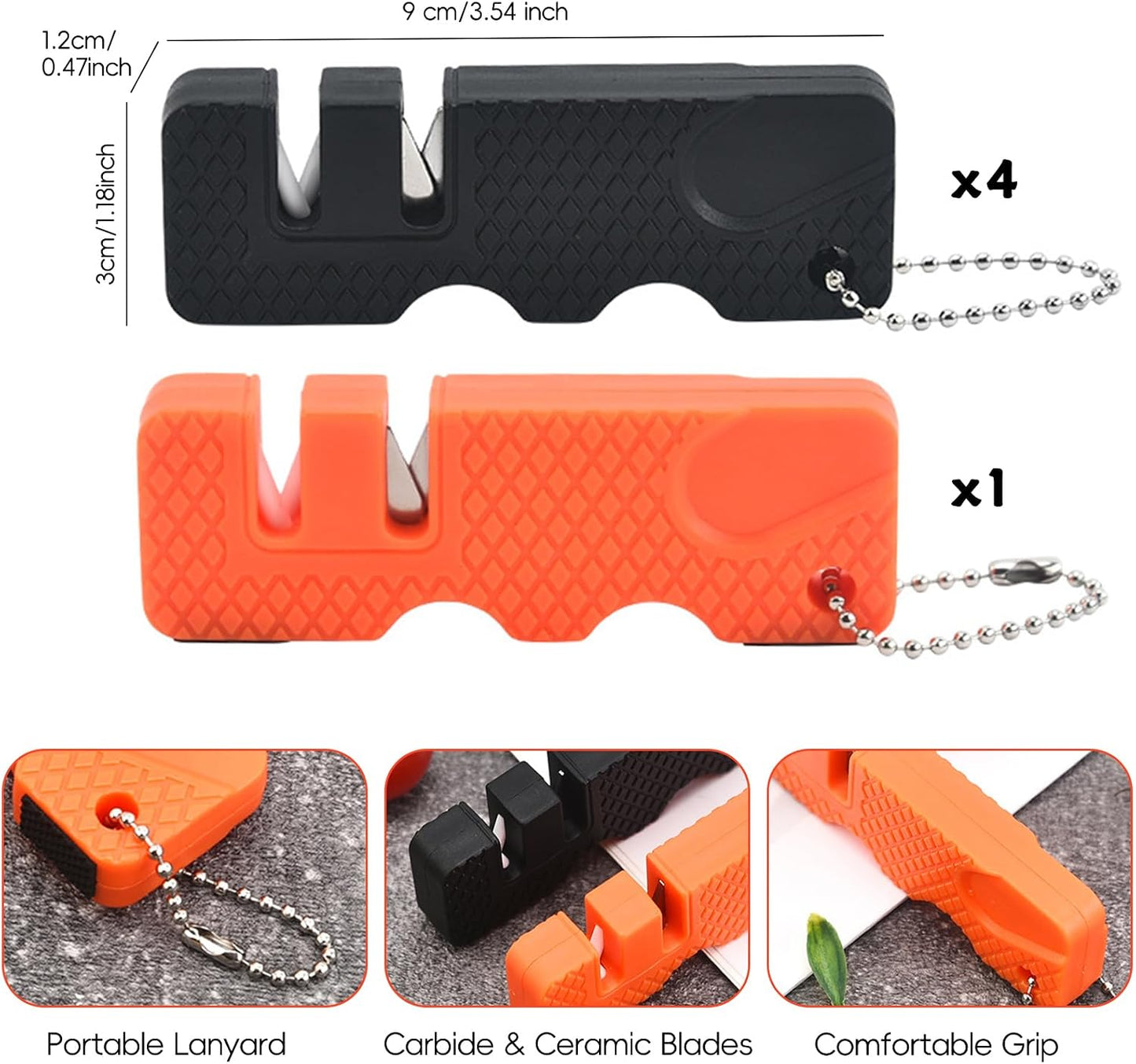 Pocket Knife Sharpener 5 Sets – Knife Sharpening Tool Whetstone, Sharpening Stone for Kitchen, Outdoor Camping Hunting Hiking