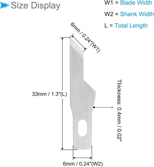 Craft Hobby Blades, #16 Manganese Steel Replacement Cutting Carving Blade Refill Hobby Knife Blades Set with Storage Case - (Applications: for Art Scrapbooking DIY), 40-Pieces