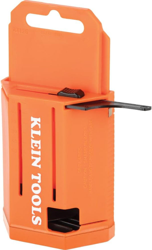 44125 Utility Knife Blade Dispenser with 50 Triple Ground Replacement Blades for Long-Lasting Sharpness