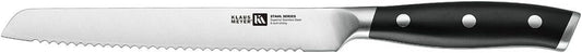 6 Inch Serrated Utility Knife, Bread and Tomato Knife(Black) | High Carbon German Steel, Full Tang, Ultra-Sharp Serrated, Rust-Resistant, Ergonomic ABS Handle, Versatile Usage, Clean Cut