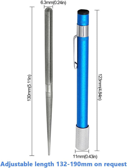 2Pcs Serrated Knife Sharpener, Retractable Diamond Sharpening Rod Portable Pocket Knife Steel Sharpener Rod Multifunctional Knife Sharpening Tool for Outdoor Kitchen Fishing Hunting