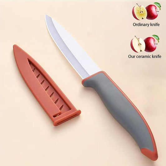 2Pcs Ultra Sharp Ceramic Knife, 4 Inches Large Blade, Safe Ceramic Rust-resistant Paring Knives, Healthy Fruit Knives, Used for Cutting Fruits, Meat Dishes, Cooked Food