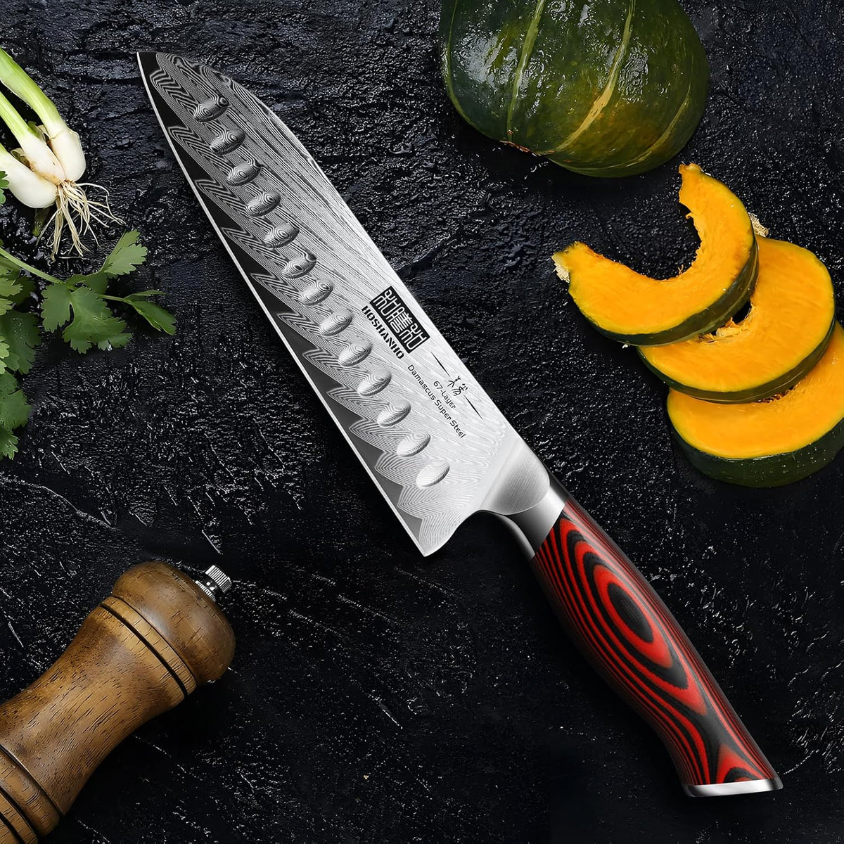 Damascus Chef Knife, 8" Professional Japanese Kitchen Knife & G10