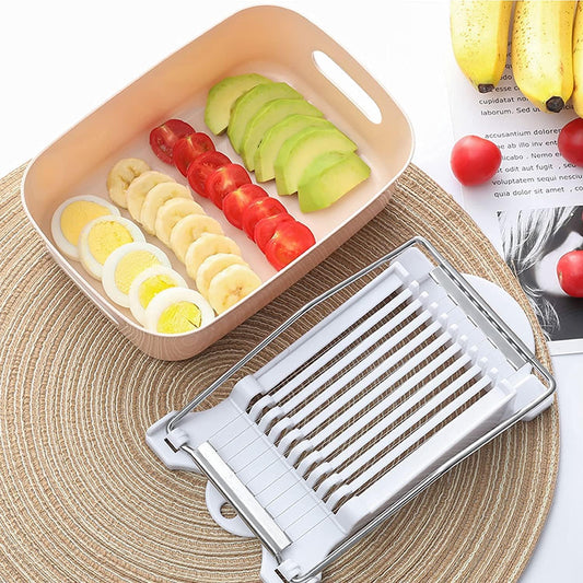Luncheon Meat Slicer,Egg Cutter,Multi-Purpose Kitchen Tool for Bananas, Avocados, Soft Fruits,Vegetables Dishwasher Safe, Rust-Resistant Food Prep Accessories (Only Suits Soft Cheese,No Bony Foods)