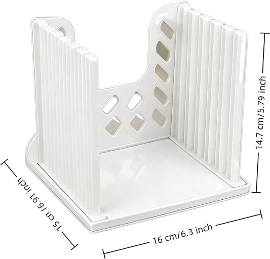 Bread Slicer for Homemade Breads, Toast Slicer, Adjustable Thickness Slicing Guide, Foldable Portable Bread Cutter Suitability for Homemade Breads, Bagels, Loafs, Cakes - Kitchen Baking Tool
