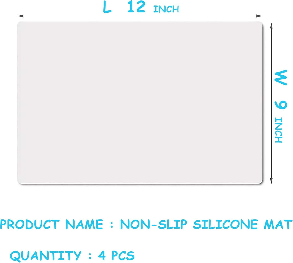 Clear Silicone Mats for Crafts: Non-Slip Heat Resistant 2/Pack | Translucent Nonstick Silicone Placemats - Silicone Pad for Jewelry Art Epoxy Resin Slime Sheet Nail DIY 11.8"W x 15.75"L