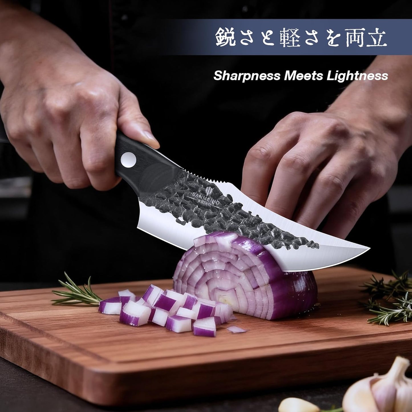 8 PCS Butcher Knife Set, Japanese Kitchen Chef Knife Set | Hand Forged Knife Set with Leather Roll Bag, Sharp Meat Cleaver Knife for Kitchen & Hunting & Camping & BBQ, Gifts for Men