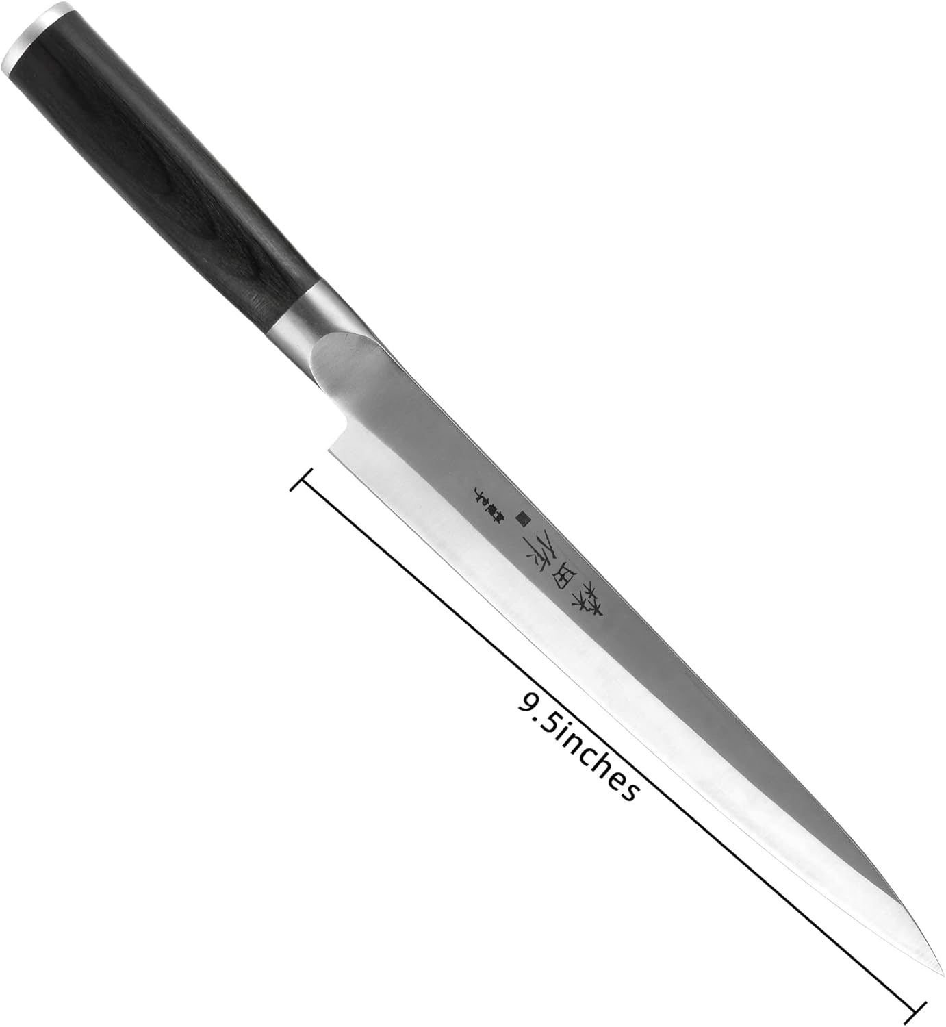 Sushi Knife 9.5 inches(240mm),High Carbon Stainless Steel Blade | Ergonomic Handle,Sashimi Knife/Yanagiba Knife for Cutting Sushi & Sashimi, Fish Filleting