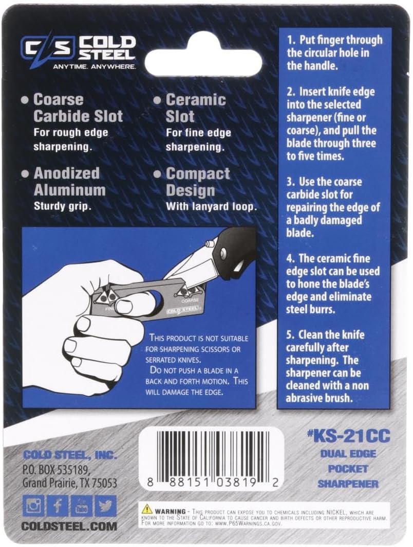 Cold Steel CS-KS-21CC: 2-in-1 Knife Sharpener