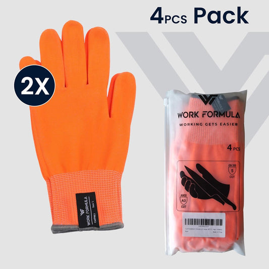 4 pcs Kitchen Cut Resistant Glove Food Grade Snug Fit for Women Men Kids Chefs Butchers