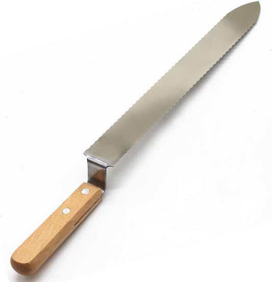 Stainless Steel Serrated Uncapping Knife Beekeeping Tool | Uncapping Knife with Wooden Handle Bee Hive Hand Tool For Beekeeper
