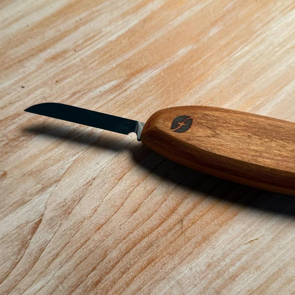 Pro Series Wood Carving Tools |1 5/8 inch Carving Knife | Full Flat Grind 1095 Steel Blade FP02