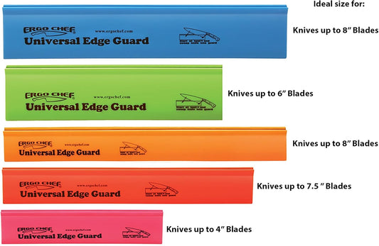 5pc Universal Knife Edge Guard Set Multicolored / Multi-sized / for Chef knife, Santoku, Bread, Utility and Paring knives