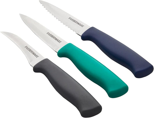 Paring Knife Set, 3-Piece, Blue