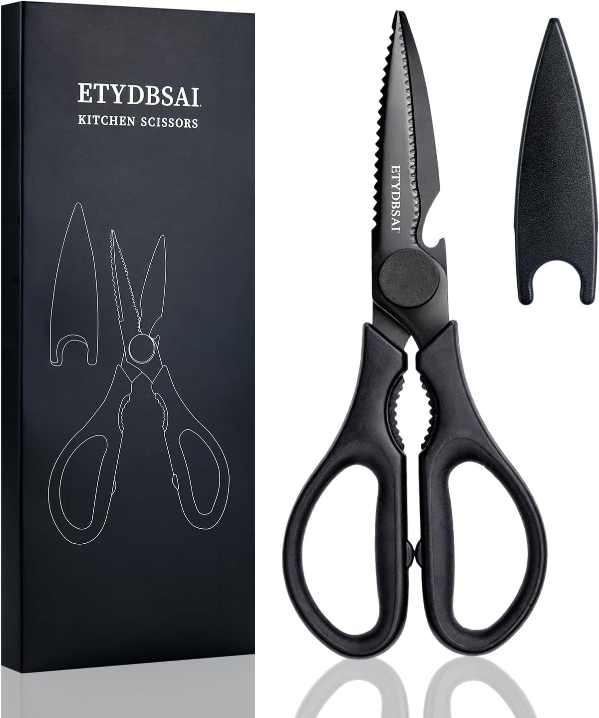 Kitchen Scissors Come Apart, All Purpose Kitchen Shears for Food | Easy to Clean,Comfort Grip,Detachable Titanium Plated Blade,Sharp and Durable for Meat, Poultry, Fish