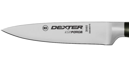 38460 iCut-FORGE® 3-1/2" Forged Paring Knife, Stainless Steel Blade, Full Tang Design, Black POM Handle, Precision Control for Small Prep Tasks – Professional Kitchen Paring Knife