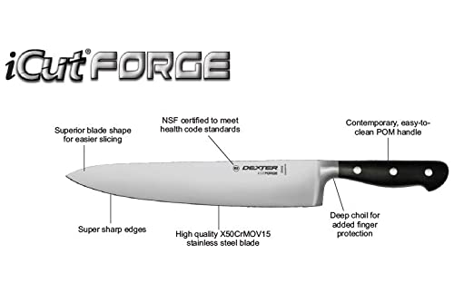 38460 iCut-FORGE® 3-1/2" Forged Paring Knife, Stainless Steel Blade, Full Tang Design, Black POM Handle, Precision Control for Small Prep Tasks – Professional Kitchen Paring Knife