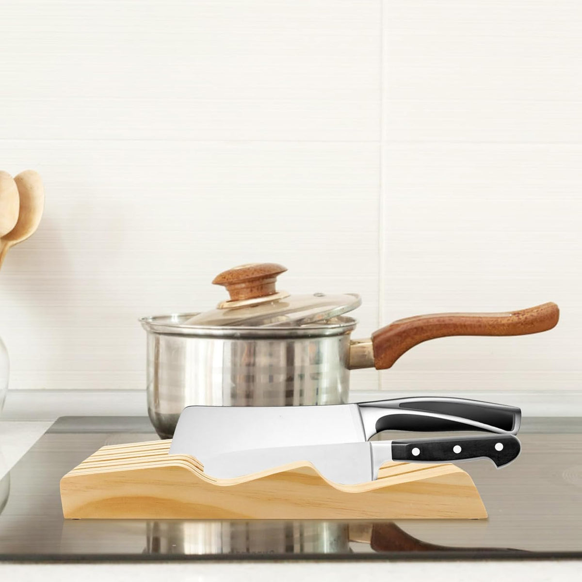 Drawer Style Knife Storage Rack Home Knives Block Organize Your Kitchen