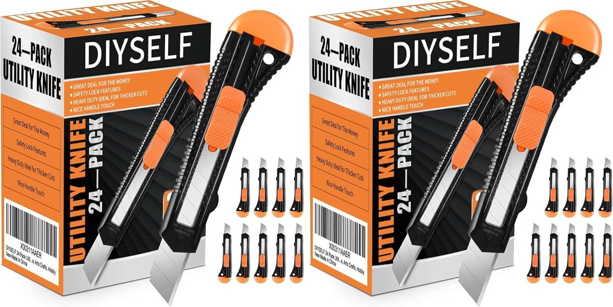 Box Cutter Retractable, 18mm Snap-Off Utility Knife
