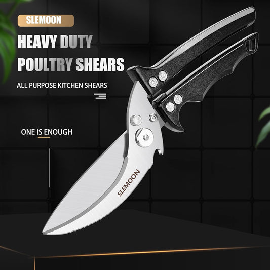 Heavy Duty Kitchen Shears for Food,Black Kitchen Scissors | Dishwasher Safe and Food Stainless Poultry Shears for Chicken Turkey Thanksgiving,Gift Box
