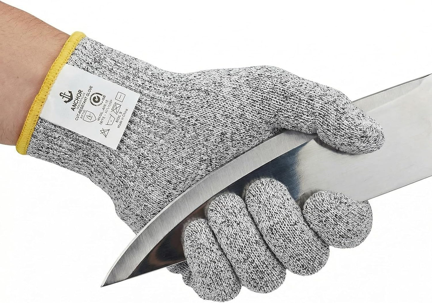 ASG Premium ANSI A5 Cut Resistant Gloves, Food Grade HPPE,Mandoline & Oyster Shucking, Kitchen Safety Gloves for Chefs