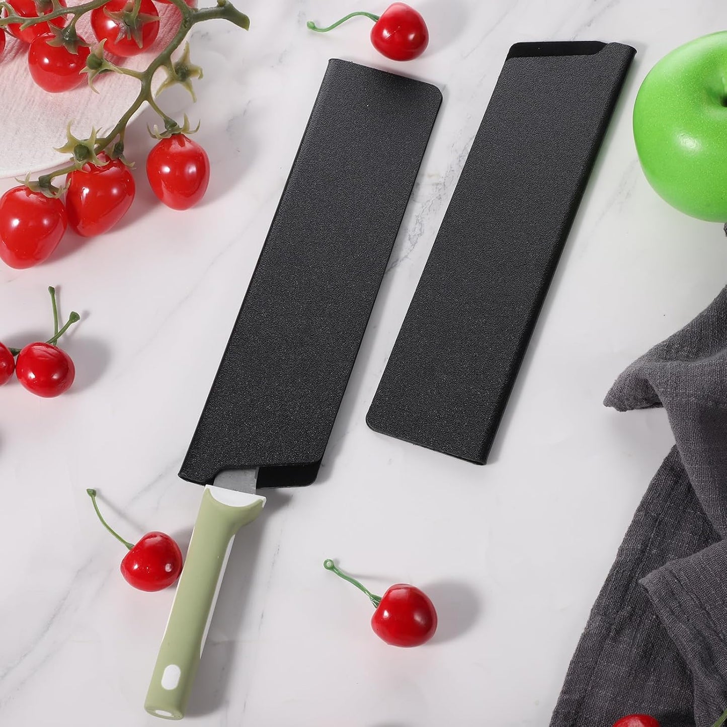3 PCS Universal Knife Covers or Sleeves, 8.6" X 2.2" Knife Guard Waterproof Abrasion Knifes Sheaths for Kitchen Knives, 8 Inch Chef Knifes Sheath Chefknife Sheath, Plastic&felt (Knives Not Included)