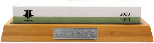 Professional Premium Whetstone - Knife Sharpening Stone 2 Side Grit, 1000/6000, Waterstone Knife Sharpener with Non Slip Bamboo Base and Angle Guide