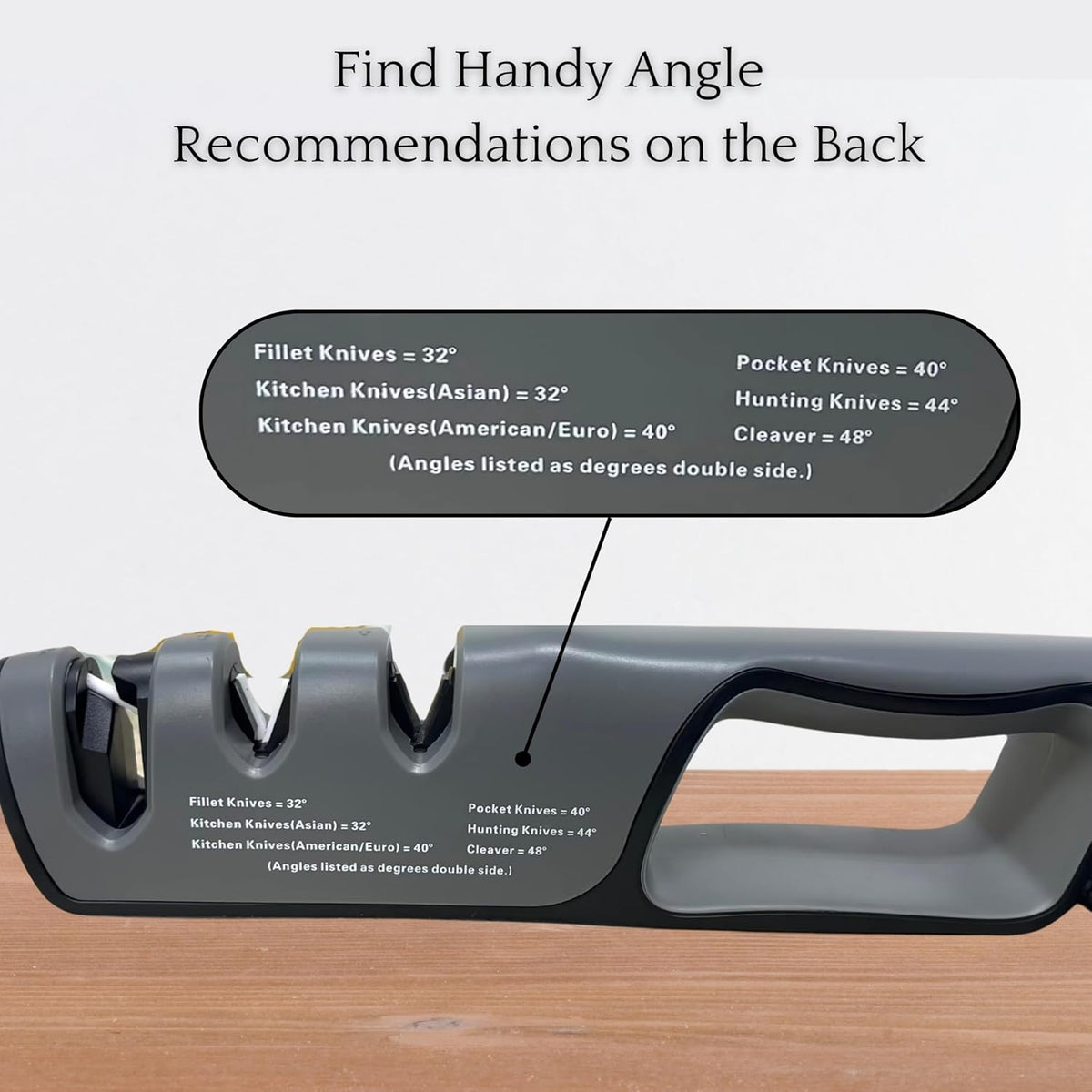 Simple Sharp Adjustable Angle 24-48° Kitchen Knife & Scissor Sharpener | Dual Stage Coarse and Fine Sharpening System | Tungsten Steel, Diamond and Ceramic Sharpeners | Professional Sharpening
