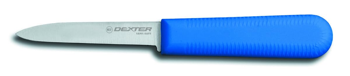 S104R-PCP Sani-Safe 15303R Cook’s Paring Knife, 3-1/4" High Carbon Stain-Free Steel Blade, Non-Slip Red Polypropylene Handle, Spear Point Small Utility Knife, 24 Pack, NSF, Made in USA