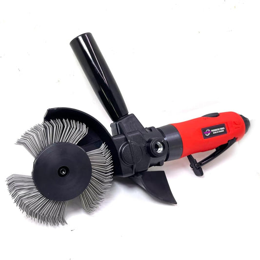 Pneumatic Surface Removal Tool For Remove Adhesive-Backed Decals Pinstripe | Remove Derusting ,Remove Glue ,Rust, Paint, Removal Tool With Eraser and Wire Wheels Kit