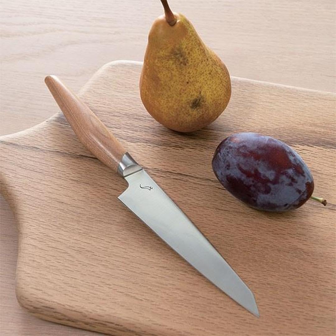 Hocho Knife, Japanese Petty Knife, Stainless Steel, Blade Length 4.9" (125mm), Cherry Tree Handle, Rust Resistant, Giftbox, Made in Seki Japan, 84K-3