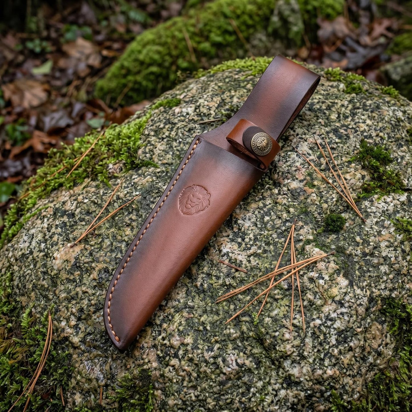 Leather Knife Sheath for Belt | Fixed Blade Hunting Knife Sheath Fits up to 6.5 Inch Blade | Brown Leather Sheath Holster for Outdoor Hunting & EDC