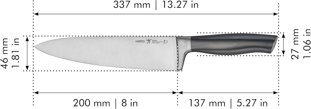Modernist Razor-Sharp 8-inch Chef Knife, German Engineered Informed by 100+ Years of Mastery