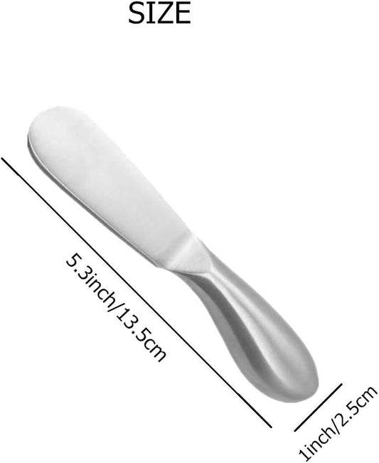 4 Pcs Stainless Steel Cheese and Butter Spreader Knives Set | Charcuterie Utensils for Cheese, Cold Butter, Jam, Pastry Making