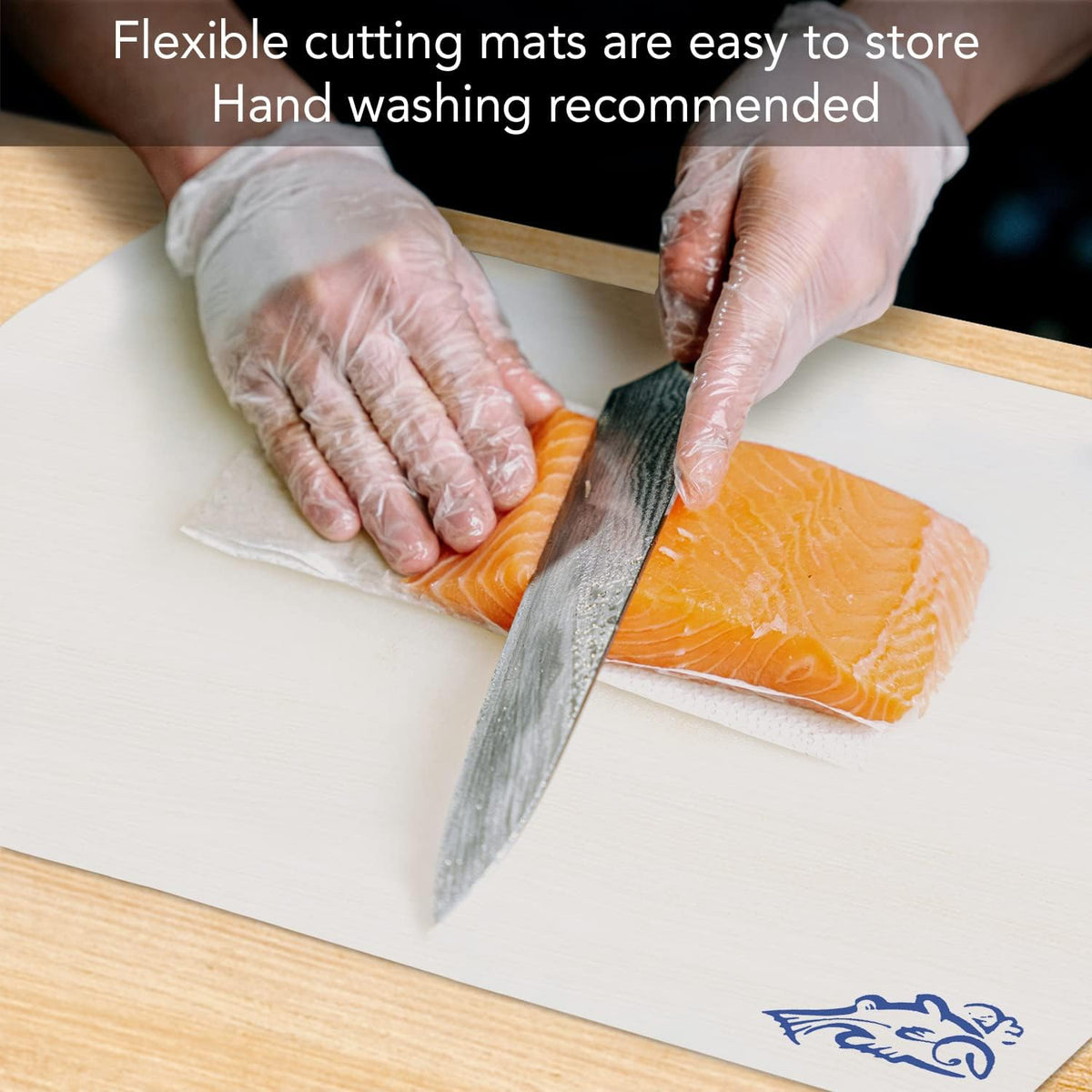 Cut N' Funnel Lightly Frosted Cutting Board Mats with Icons 3 Pack